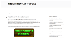 Desktop Screenshot of freeminecraftcodes.org