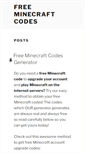 Mobile Screenshot of freeminecraftcodes.org